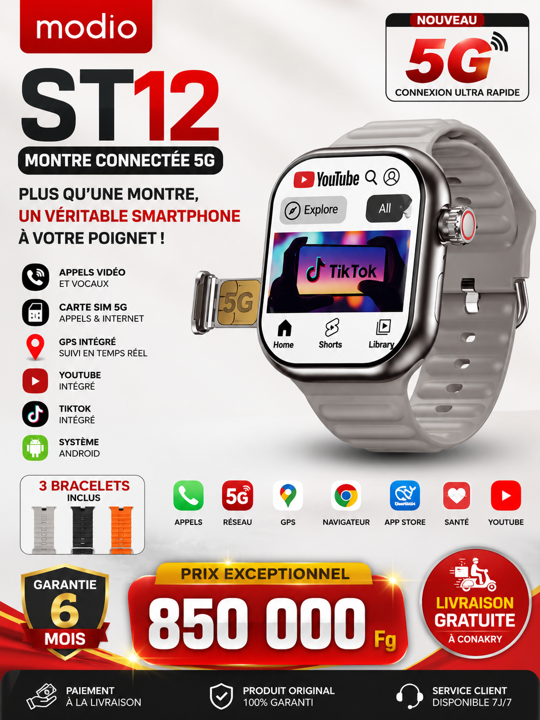 MONTRE ANDROID MODIO T12