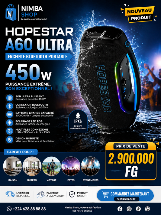 🔥 HOPESTAR A60 ULTRA – L’ENCEINTE QUI FAIT TREMBLER LE SON ! 🔥